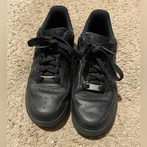 Mid condition black Air Force ones